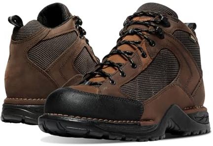 Danner Radical 452 5.5” Waterproof Hiking Boots for Men with Sanded Nubuck Leather, Scuff-Proof Toe Cap, Breathable Gore-Tex & Traction Outsole, Dark Brown - 11 EE