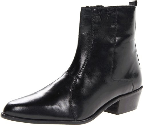 Stacy Adams Santos Plain Toe Side Zip Boot Black Leather 9.5 D (M)