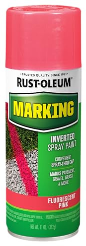 Rust-Oleum 1988830 Specialty Marking Spray Paint, 11 oz, Fluorescent Pink