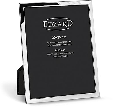 Edzard portafoto Bergamo, argento pregiato placcato e antiossidante, per foto 20x25 cm,