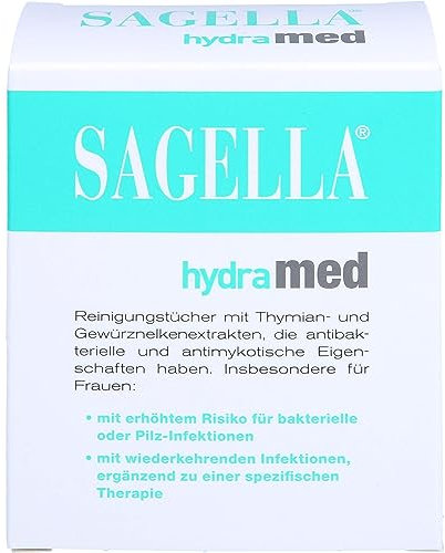 Sagella Hydramed Intimwaschlotion Tücher - Sanfte Reinigung und Feuchtigkeitspflege für den Intimbereich