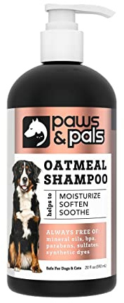 6-in-1 Dog Shampoo and Conditioner for Itchy Skin, Made in USA - 20oz Vet Formula Natural Medicated Best for De-Shedding, Itch Relief, Smelly Odor, Dry Sensitive Skin - Dogs & Cats Oatmeal Pet Wash