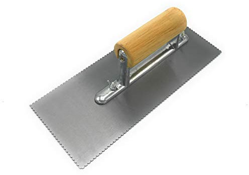 Adhesive notched trowel complete with 1.5 mm blade