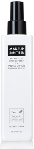 Antibacterial Makeup Sanitiser Spray 240ml - Quick Dry For Powders, Creams, Gels, Lipsticks, Pencils, Mascara & More - Supports Daily Makeup Brush Cleaner Solution by The Pro Hygiene Collection