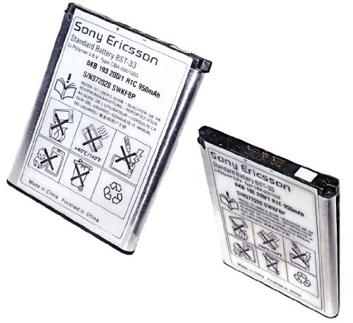 ORIGINAL Akku accu Batterie battery für Sony-Ericsson W580im, W595, W595s, W610, W660i, W705, W705u, W715, W830i, W850i, W880i, W890i, W900i, W950i - 950mAh - Li-Ionen - (BST-33)