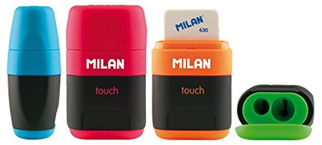 COMBINACION DE Goma Y SACAPUNTAS Compact Touch DÚO MILÁN Colores Surtidos