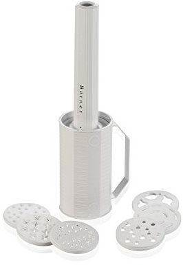 Börner Nudelfee, manuelle Nudelmaschine, Pastamaker für frische hausgemachte Nudeln, weiß