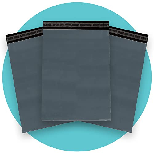 Triplast Bolsa postal de plástico de 12 x 16 pulgadas, color gris (paquete de 100)