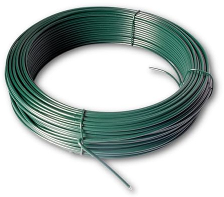 Chapuis - Fil de Tension - Acier Plastifié - Utilisation en Extérieur - Diamètre Extérieur 2,7 mm - Longueur 50 m - pour Grillages et Brise-Vues - Vert