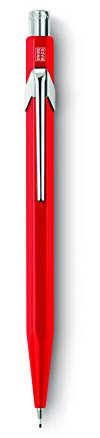 Caran d'Ache 844 Druckbleistift Kollektion Classic Line Porte-mine avec gomme à effacer et réservoir de mines rot, 1 Stück (1er Pack)