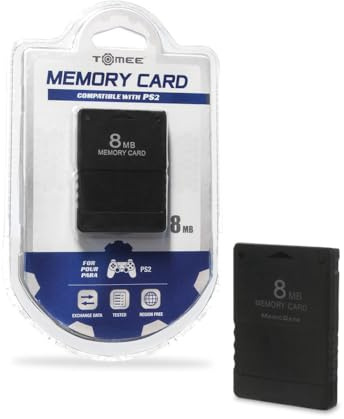 Tomee 8MB Memory Card for PlayStation 2 Compatible with PS2 and PS2 Slim Reliable Game Save Storage