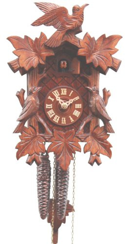 Rombach & Haas Cuckoo Clock 5 leaves, 3 birds