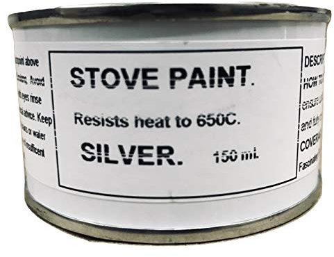 1 x 150ml Silver Heat Resistant Stove Paint 650C