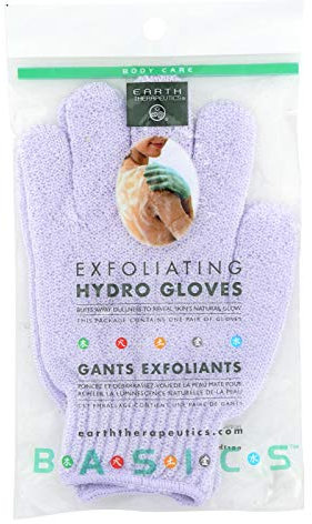Earth Therapeutics Exfoliating Hydro Gloves White - 1 Pair