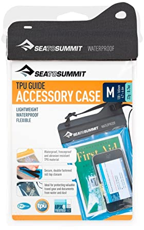 Sea to Summit Waterproof TPU Accessory Case, Medium (6.5 x 5 inches), Black
