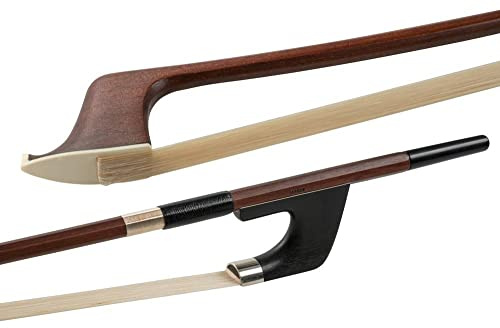 GEWA Arco de bajo Massaranduba para estudiantes, barra angular, buena calidad, con sello Jaeger, modelo alemán para contrabajo 3/4, fabricado en Alemania