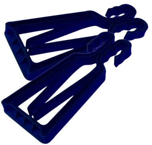 KlipSki Ski- und Stockträger, schnelle und einfache Anwendung, für Experten und Anfänger, Blau, 1 Paar