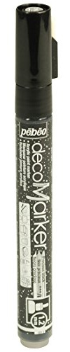 Pébéo 205755 Marqueur acrylique Pointe ronde 1,2mm Noir précieux