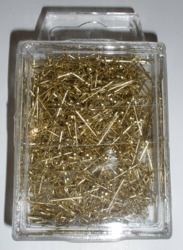 Stecknadeln Eisen vergoldet 13mm für Pailletten 50g ~ 1000 Stück