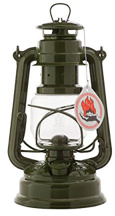 Feuerhand Sturmlaterne Baby Special 276 - Made in Germany seit 1893 - Petroleumlampe aus pulverbeschichtetem Stahl und bruchsicherem Glas - Oliv