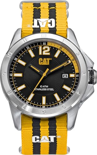Caterpillar PK.141.63.137 - Reloj de Cuarzo para Hombre, Correa de Tela Multicolor