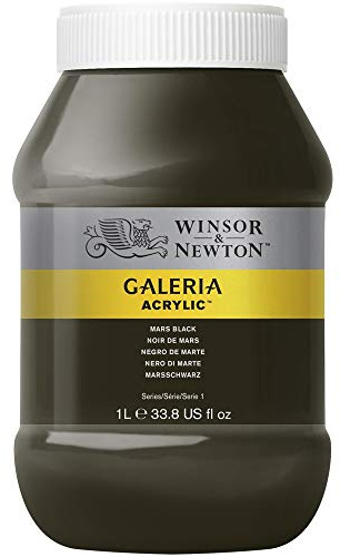 Winsor & Newton 1L Galeria Acrylic Paint - Mars Black