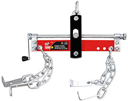 BIG RED T32100 Torin Engine Hoist Shop Crane Accessory: Steel 3 Position Engine Leveler with Adjustable Handle, 3/4 Ton (1,500 lb) Capacity, Red
