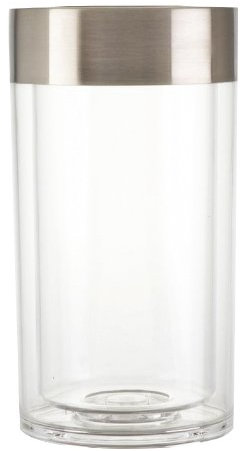 Zeller 27353 201 - Secchiello raffredda Vino in plastica e Acciaio Inox, ø 12 x 22, 5 cm