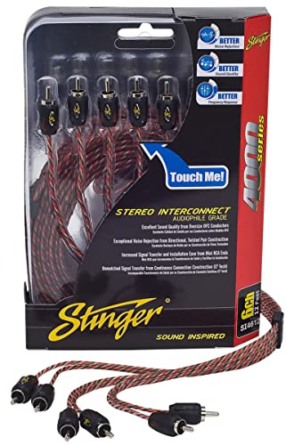 Stinger SI4617 17-Foot 4000 Series Professional 6 Channel RCA Interconnects