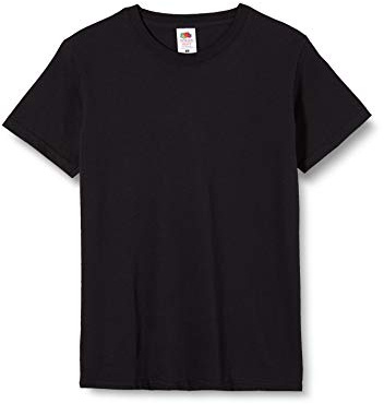 Fruit of the Loom Men's Heavy T-Shirt, Black, Large
