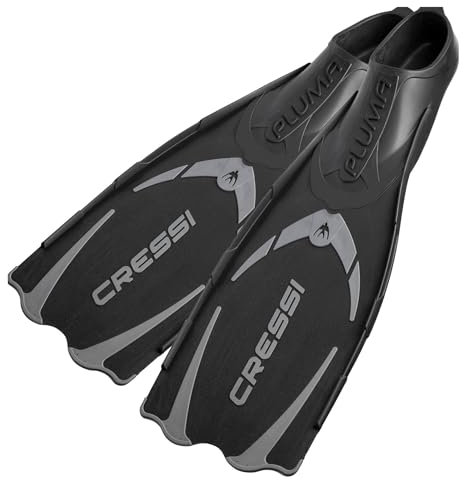 Cressi Pluma / Pluma Bag - Premium Flossen Set, Schwarz/Silber, 45/46