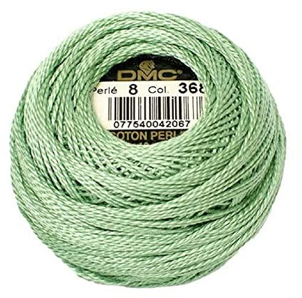 DMC Pearl Cotton Ball Size 8 87yd, Light Pistachio Green