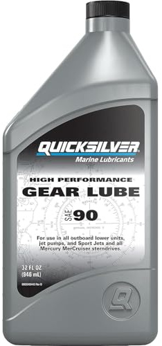 Quicksilver SAE 90 High Performance Gear Lube for Outboards and Sterndrives, 32 oz
