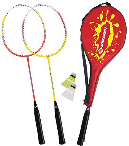 Schildköt Federball Set 2-Player, 2 Schläger, 2 Bälle, in 3/4 Hülle, 970902