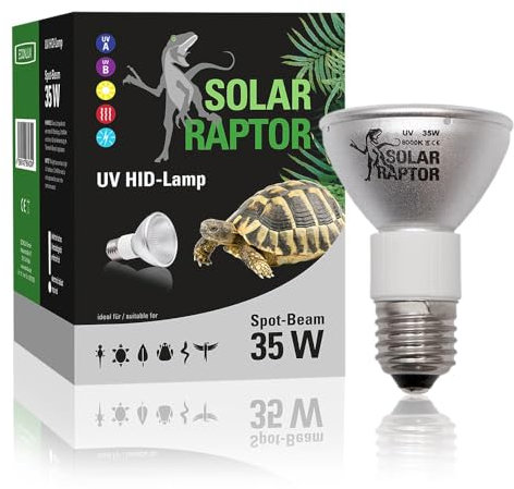 SOLAR RAPTOR HID UV-Strahler, Metalldampflampe, Wärme & UV-Lampe für Terrarien (35 Watt/Spot)