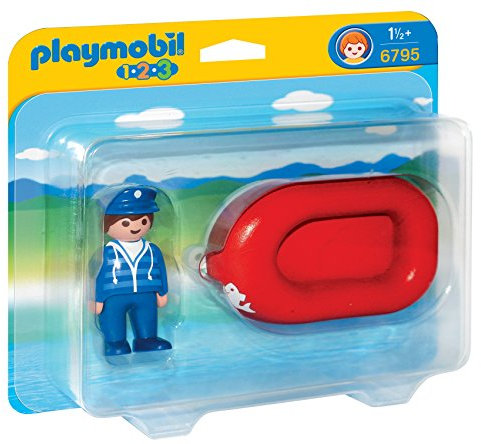 PLAYMOBIL 1.2.3 - Hombre con Balsa Juguetes y Juegos Color Multicolor 6795