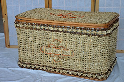 fantasie d oriente Cesto Baule PORTABIANCHERIA Vimini Rattan BANANO CM 70X36X40 H Cesto Porta Biancheria Giochi
