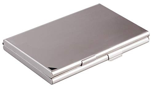 Durable Visitenkartenspender (Business Card Box Duo, mit Trennfach) 1 Stück, silber, 243323