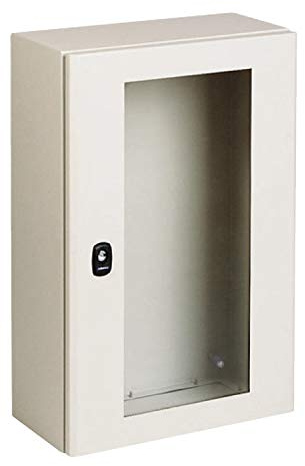 Schneider NSYS3D4320T Spacial S3D Tspt Porte sans plaque de montage H400 x l 300 x 200 IP66 IK08 RAL7035 Gris