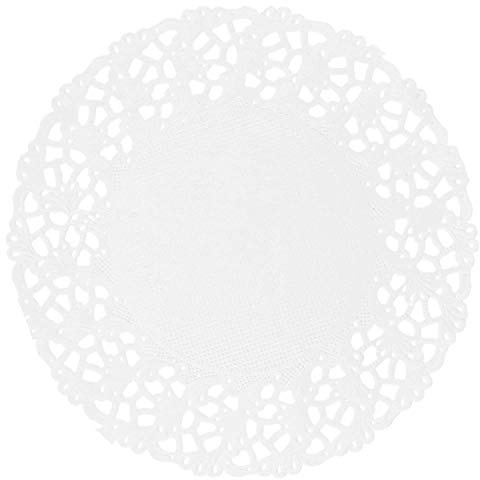 García de Pou 250 Unités - Dentelles Rondes Ajourées 54 g/m2, 9 cm Blanc Papier