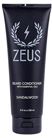 ZEUS Bart Conditioner Wash für Männer - Sandelholzduft - 8 Unzen - Sulfatfreier, ausspülbarer Weichmacher