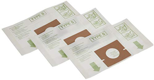 Hoover Vacuum Cleaner Bags for Canister Vacs, Pack of 3, White, Type S, Part # 4010064, Hoover Vacuum Bags Refill