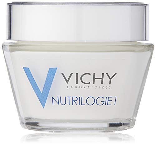 Vichy Nutrilogie 1 Intensiv-Aufbaupflege, Feuchtigkeitsspendende Tagescreme bei trockener, lipidarmer Haut, Bis zu 24 h intensive Pflege, Mit Mikro-Öl-Kapseln, Glycerin und Vulkanwasser, 50 ml