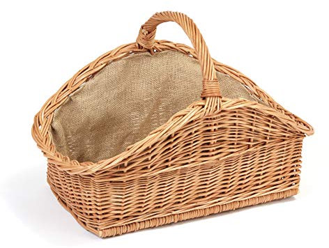 Tigana - Kaminkorb Holzkorb Kaminholzkorb aus Weide mit Jute (Art. 90280-Natur)