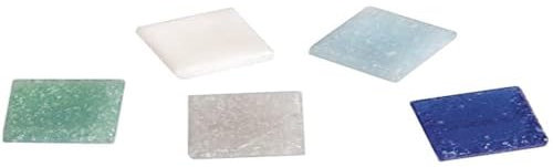 Rayher 1453108 mosaico pietre, 2 cm, secchio circa 325 pezzi/1 kg, tonalità di blu