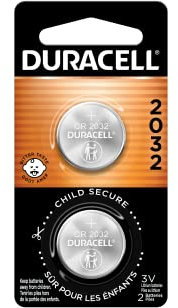 Getue Duracell - 2032 3V Lithium Coin Battery - Long Lasting Battery - 2 Count