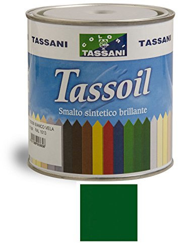 SMALTO SINTETICO TASSOIL LT.0,75 PER ESTERNO/INTERNO LEGNO/FERRO (VERDE BANDIERA)