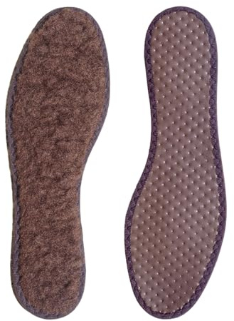 Bama Standard Solette in Pelle di Pecora Merino - Imbottitura Termica in Lana d’Agnello con Morbida Schiuma di Lattice - Solette Invernali Unisex per Stivali e Stivali di Gomma - Taglia 44/45 EUR