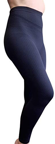 Bioflect® Compression Leggings with Bioactive Raised Massaging Knit - for Support and Comfort - Black 2XL
