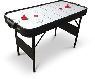 Gamesson Shark Folding Air Hockey Table - L 4 Ft | Manual Scorer | High-Gloss Surface | Folds for Easy Storage | Complete with Pucks & Pushers